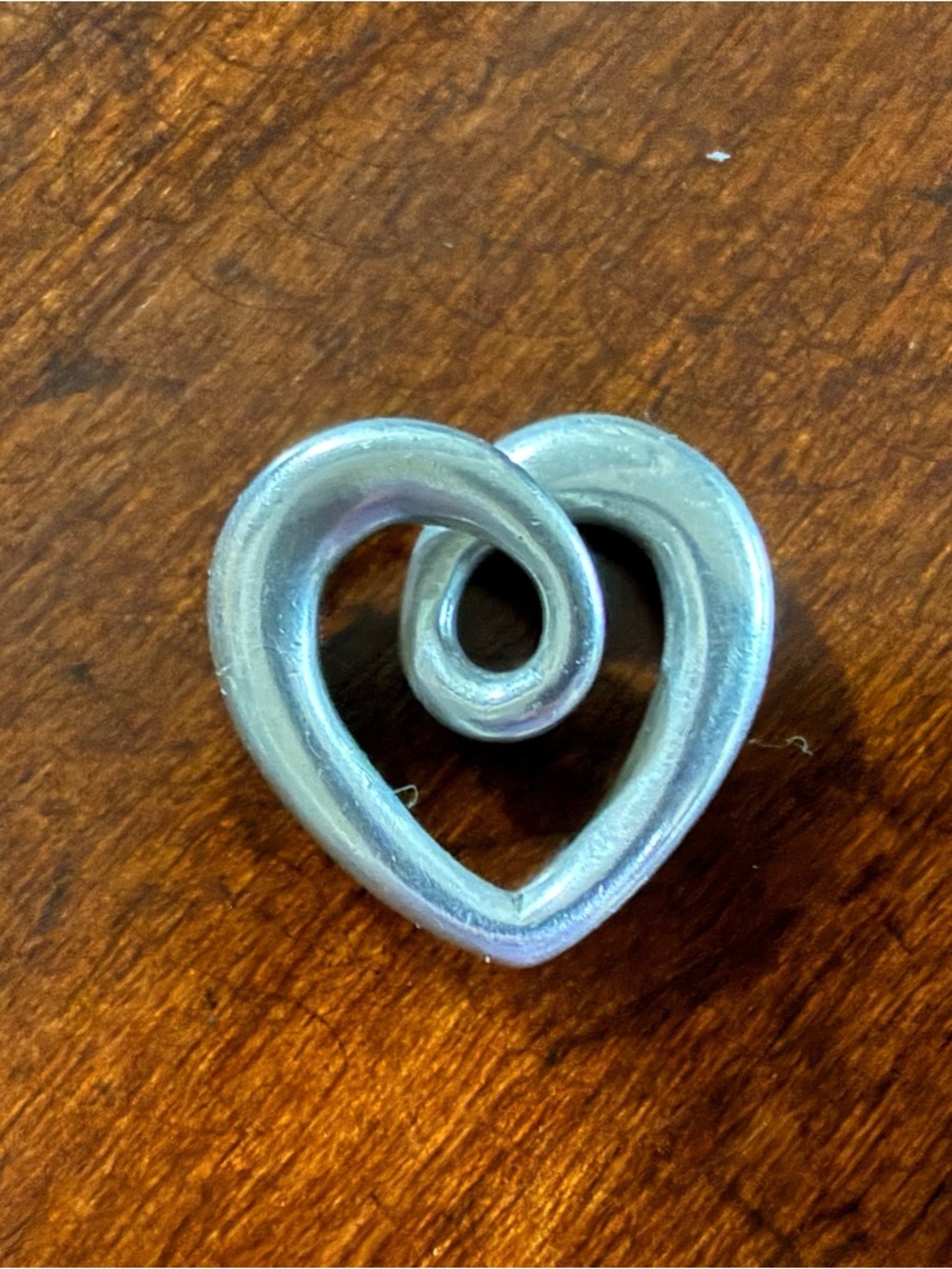 James Avery Silver Heart Swirl Pendant